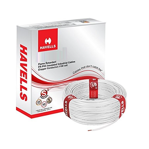 Havells 10 Sqmm 3 Core FR PVC Round Sheathed Flexible Industrial Cable, 1Mtr